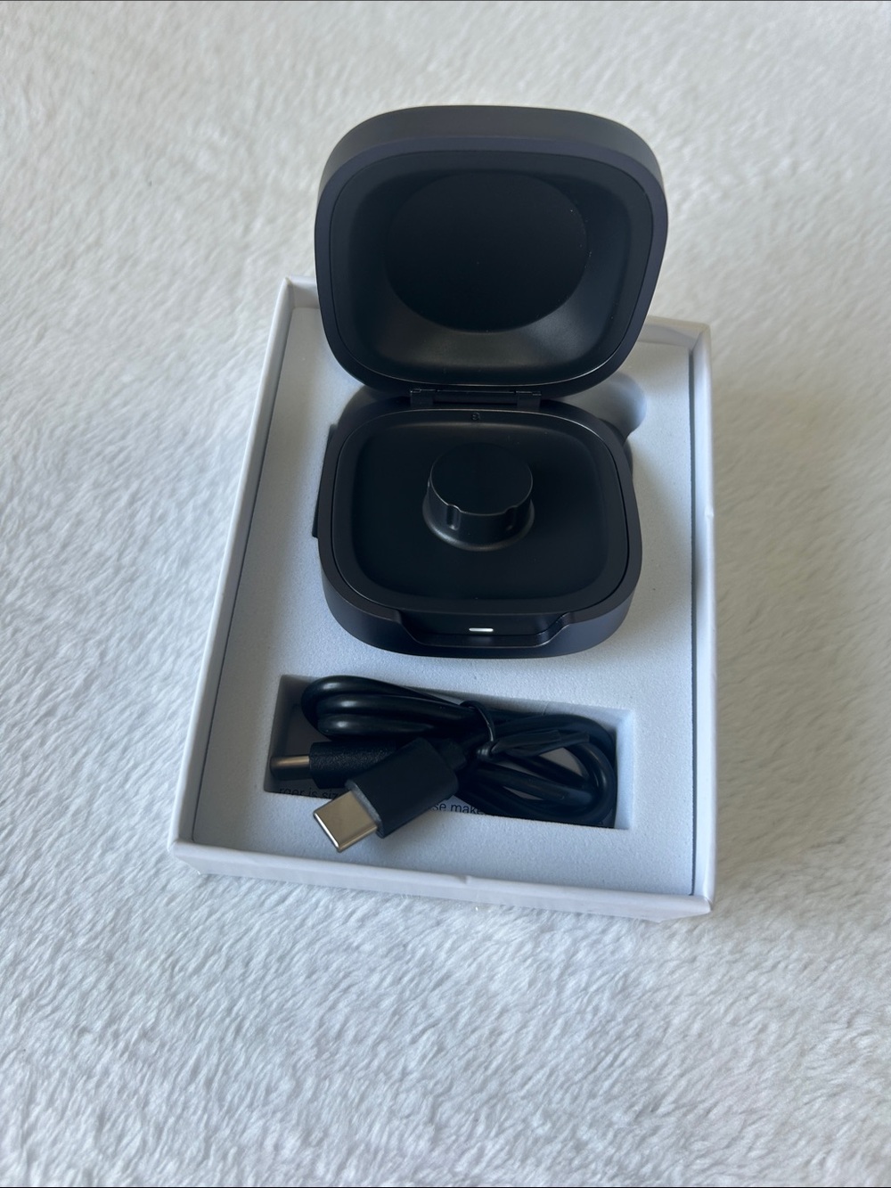 Wireless Earbud Charging Case with USB-C Cable - Black